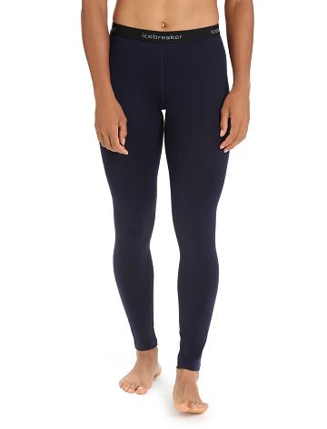 Midnight Navy Women's Icebreaker Merino 260 Tech Thermal Leggings One Piece & Sets | USA 1757QMAZ